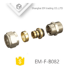 EM-F-B082 Nickel plated Brass compression union pipe fitting